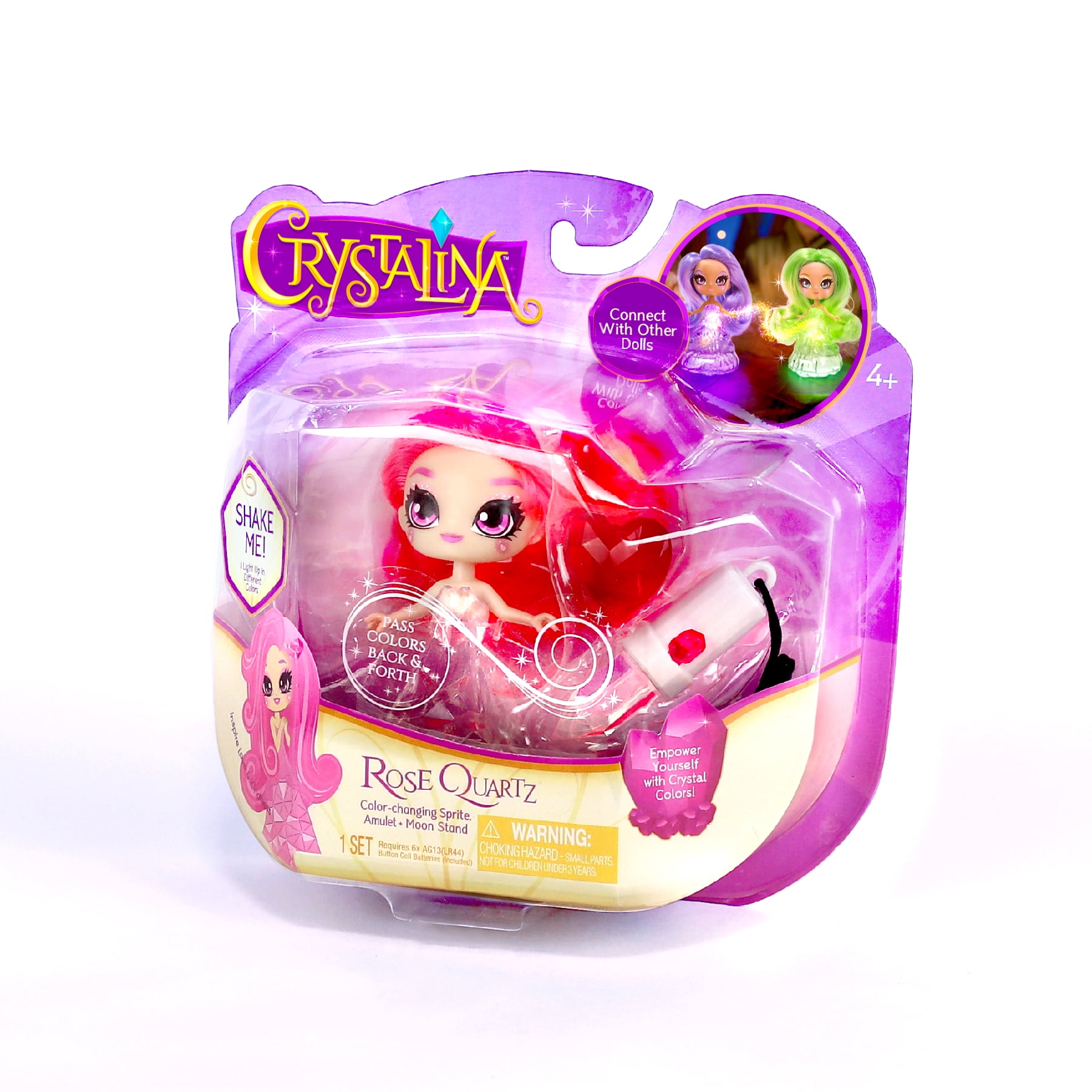 Crystalina Rose Quartz 4-Inch Girls Doll W Ith Color Changing Led Amulet,  Child Age Group 4+ - Walmart.com