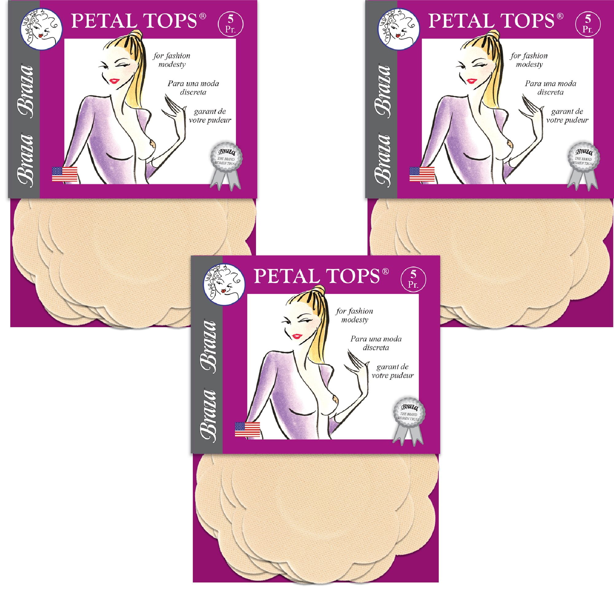 Braza Disposable Waterproof Petal Tops Nipple Covers Pasties Petal