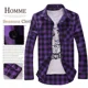 thumbnail image 4 of Camisa a cuadros para hombre, camisa informal con botones y cuadros, manga larga, ajustada, para primavera y otoño, de marca, suave y cómoda, a la moda, 4 of 5