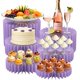 thumbnail image 1 of Elevadores para Buffet Zatozkar 6 Pzas Acrílico y Cartón Morado, 1 of 6