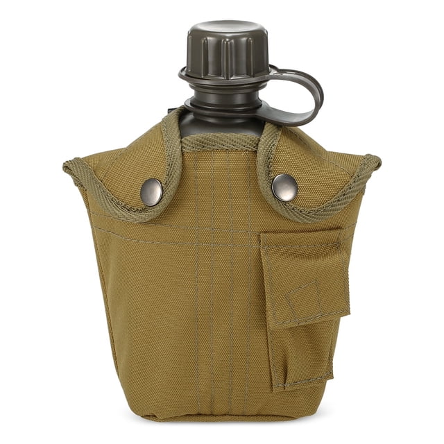 1L Cantine Bouteille Camping Randonnée Randonnée Survival Bouteille d'Eau Bouilloire avec Couvercle