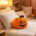 thumbnail image 3 of Halloween Plush Pumpkin, Soft Stuffed Animal Toy with Embroidered Face, Cozy Fall Decor for Sofa Bed Shelf, Safe Cuddle Companion for Kids, Harvest Season Gift, 3 of 6