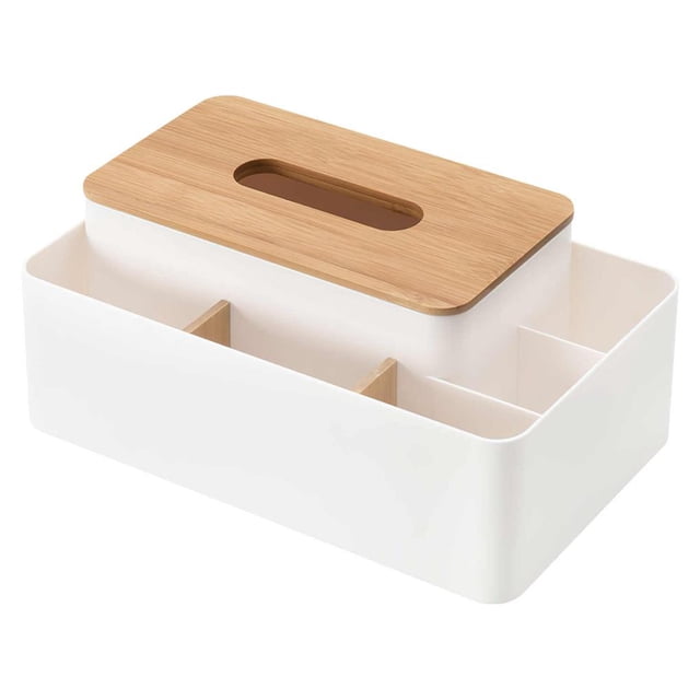 Yuarrent Metralla de elevación multiusos de escritorio Caja de papel de seda extraíble Rectangular Inserto de bambú para el hogar Organizador de Almacenamiento y organización del hogar Yuarrent HA019622-00