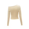 thumbnail image 4 of Trajes de camisa de primavera Ropa de corte regular Mujer de moda Tops con hombros descubiertos SG, 4 of 7