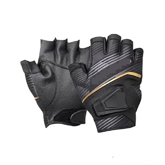 Gants en Cuir Antidérapants Demi-Doigts Camping Randonnée Cyclisme Gants Résistants à l'Usure, Largement Utilisés