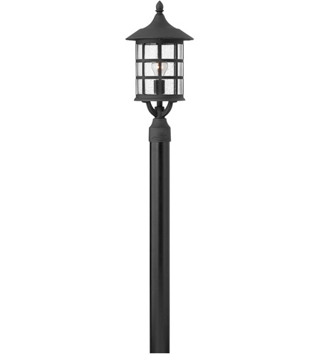 Outdoor Post Light With Black Clear Seedy Cast Aluminum Medium Base 20  inch 100 Watts