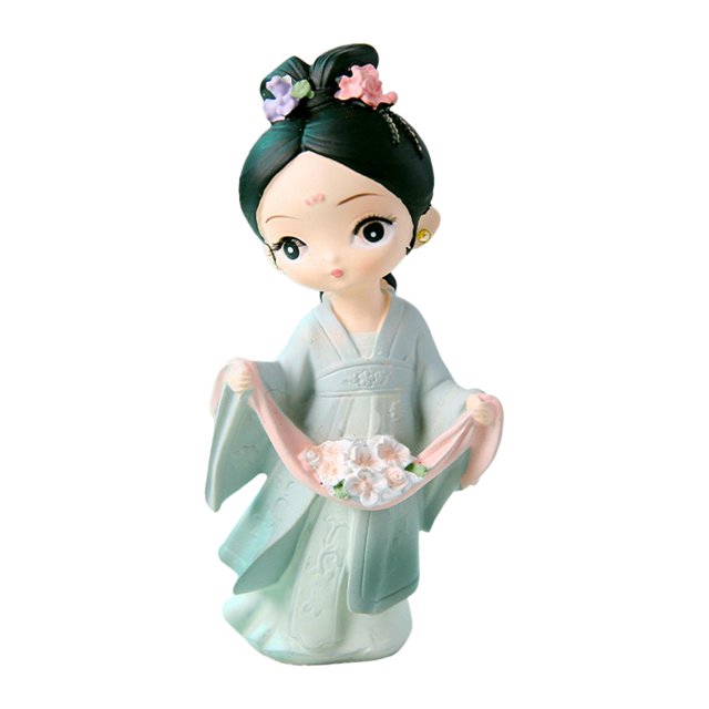 de resina escultura mesa centro de mesa dormitorio figura rústica coleccionable hogar tradicional chino niñas estatua para estantería Gloria Figuritas de niña de resina