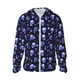thumbnail image 1 of Balery Skull flower leaf purple Sudadera ligera de manga larga con capucha y protección solar UPF 50+ para hombre y mujer, ideal para pesca y running-X-Large, 1 of 7