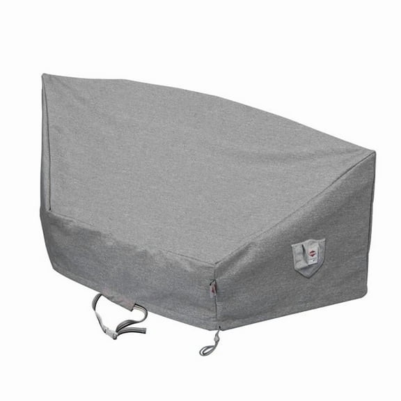 Shield Platinum Circular 3-Layer Water Resistant Outdoor Sofa Cover - 89/45x36x38" Grey Melange