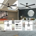 thumbnail image 5 of Smaair 52" 4 Blade Pull Chain Ceiling Fan with Light & Silent Motor, 5 of 8
