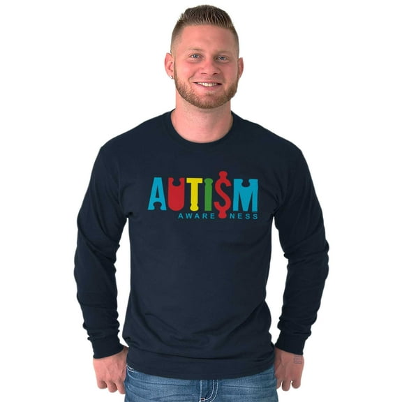 Autism Awareness Advocate Puzzle Long Sleeve TShirt Men Women Brisco Brands S