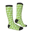 thumbnail image 3 of Picia Women Crew Soft Moisture-wicking Socks Green Lemon Slices Pattern Design Cotton Socks, One Size fit All, 3 of 9