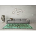 thumbnail image 3 of Ahgly Company Indoor Rectangle Persian Turquoise Blue Traditional Area Rugs, 7' x 9', 3 of 4