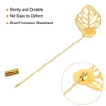 thumbnail image 4 of Hoja Broche Pasadores 3.3 Pulgadas Metal Bandeja Palo Solapa Pasador Largo Aguja Clips para Mujeres Hombres Insignias Bufanda Sombrero Dorado Tono 20uds Unique Bargains, 4 of 6