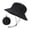 Black, variant on Women's Waterproof Packable Wide Brim Bucket Hat, Foldable Sun Shade Fisherman Hat with Chin Strap, Outdoor Sun Hat for Hiking Fishing Travel, Unisex Solid Color Wide Brim Sun Bucket Hat Brick Red