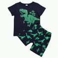 thumbnail image 5 of TOWED22 Toddler Baby Boy Clothes Summer Short Sleeve Truck Print T-Shirt Tops Joggers Casual Shorts 2Pcs Clothing Set(Green,2 Y), 5 of 6