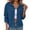 Navy, variant on MaFYtyTPR Women's Corduroy Jacket Lapel Collar Button Front Pockets Cropped Casual Coat for Fall Daily Wear