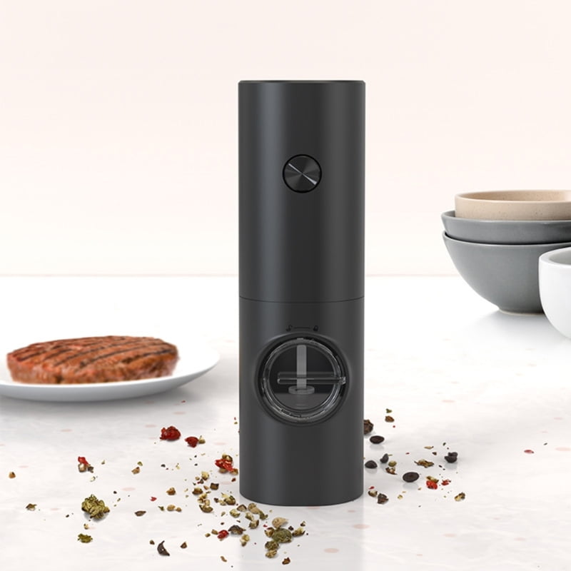 2 Pcs Electric Grinder Gravity Sensing Mini Intelligent Salt and Pepper Grinder Adjustable Coarseness Electric Grinder
