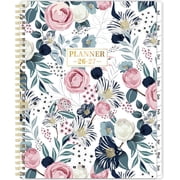 Planner 2026-2027 - Academic Planner 2026-2027, Jul. 2026 - Jun. 2027, Weekly and Monthly with Tabs, 26-27 Calendar Planner, 9" x 11", Back Pocket + Thick Paper + Twin-Wire Binding - Petunia