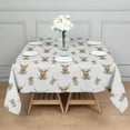 thumbnail image 3 of White Highland Cow Doll Pattern Square Tablecloth,Waterproof Square Table Cover,Wipeable Spillproof Washable Table Cover for Home Kitchen Party Decor 52"x52"(132x132cm), 3 of 6