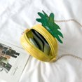thumbnail image 4 of Bolso de hombro con forma de piña para mujer, bolso cruzado con cadena ahuecada, bolso de fruta, 4 of 5