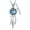 just blue, variant on Dream Catcher Urn Necklace Feather & Angel Wing, 316L Stainless Steel, 20" Chain (Unisex)