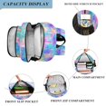 thumbnail image 3 of FORMRS Unisex School Backpack 17" Student Travel Bag with Laptop Compartment, Neon Starfish Pattern, 3 of 7