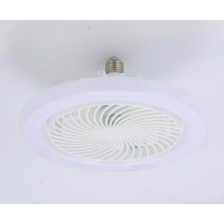 

E27 Ceiling Fan with Lights Enclosed Low Fan Light Ceiling Light with Fan Hidden Electric Fan Delier Gimbal Lamp Three Color Dimming Perfect for Students and Office Workers