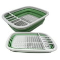 thumbnail image 2 of SAMMART 8L (2.11Gallons) Collapsible Plastic Dish Drainer - Foldable Drying Rack - Portable Dinnerware Organizer - Space Saving, 2 of 5