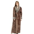 thumbnail image 1 of WZXFASHION Womens Fleece Robe Soft Plush Bathrobe Fluffy Cute Long Coat Night Robe WomenRobes A XL, 1 of 5