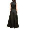 thumbnail image 2 of Adrianna Papell womens  Mikado Tie Front Dress, 14, Black, 2 of 3