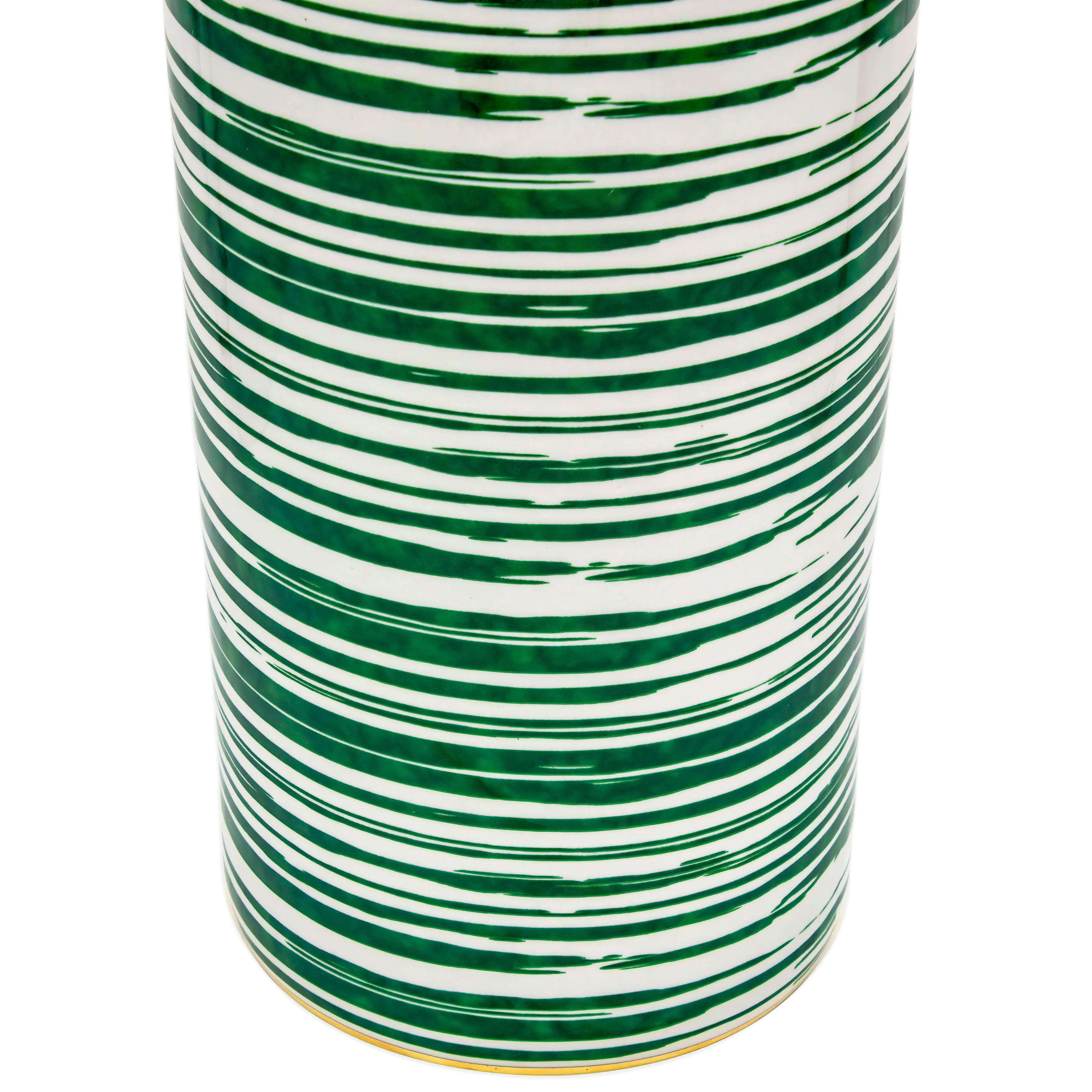 Red Lantern 24" Striped Green Umbrella Stand for Indoor Hallway