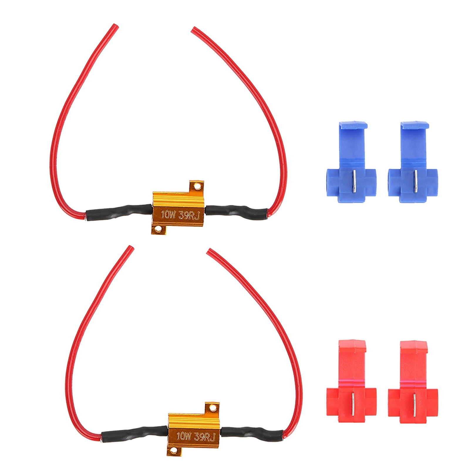 Alupre 2pcs del Coche LED decodificador Anti Hyper inflamacin No Hay Error de Hilo bobinado Resistencia de Carga 10W 39 ?