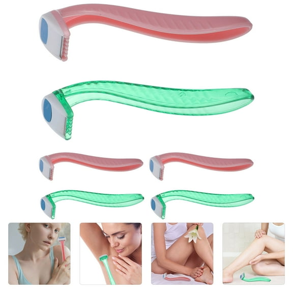 PBPBOX Women's Razor Set for Trimming with Stainless Steel Blades 6 Pieces Assorted Color