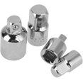 thumbnail image 2 of Juego de reductores de 1/2", 3/8", 1/4" para conversión de llaves, adaptadores de dados de impacto de acero al cromo-vanadio plateados y negros, 2 of 5