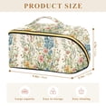 thumbnail image 4 of FORMRS Makeup Bag Travel Cosmetic Organizer for Women Fold Flat Zipper Pouch with Handle, Colorful Wildflowers, 4 of 8