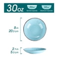 thumbnail image 2 of vancasso Navia Oceano Pasta Bowl Soup Bowl Set 8 inch Ceramic Soup Plate, Stoneware Vintage Look Light Blue Dinnerware Tableware, 700 ml Ramen Noodle Bowl Set of 4. (20 * 20 * 5.2cm), 2 of 7