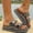black, variant on Women's Lightweight Wedge Sandals, Breathable Cork Platform Slides with EVA Cushioning, Summer Beach Casual Shoes 2026