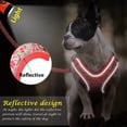 thumbnail image 4 of Flower Print Dog Harness Leash Reflective Pet Puppy Harness Vest Leash Adjustable for Small Medium Large Dogs Chihuahua Bulldog ShopWise Round, 4 of 13