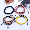 thumbnail image 4 of Ethnic Tribal Braided Bracelet, Durable Wide Application Fashionable Lightweight Multilayered Stackable Bracelet 2 Set  for Shopping, 4 of 8