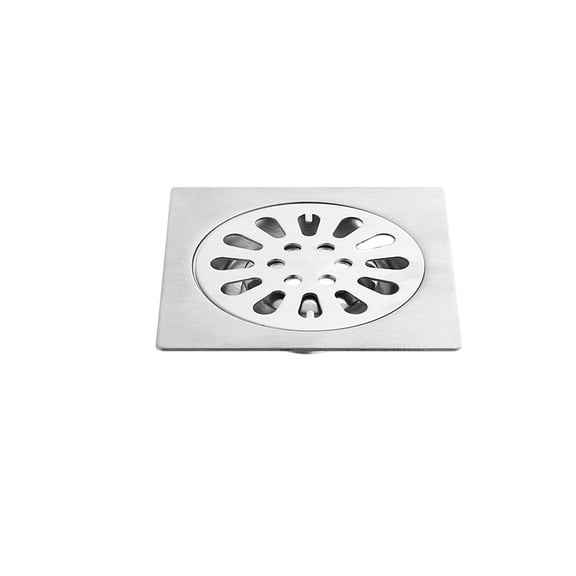 Square Stainless Steel Floor Drain, Anti-Clog Bathroom Shower Strainer, Fast Drainage Floor Drain Cover, for Bathroom Kitchen Shower Floor Drains (1Pc)