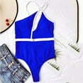 thumbnail image 4 of PENGXIANG Womens One Piece Swimsuits Chest Cut Out Asymmetric Monokinis Swimwear Tummy Control Bathing Suits, 4 of 8