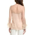 thumbnail image 2 of Valentino womens  Tulle Ruffle Blouse, 48, Beige, 2 of 3