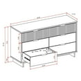 thumbnail image 4 of 2-Piece Granville Solid Wood Tall Chest and Double Dresser Set in White, 4 of 18