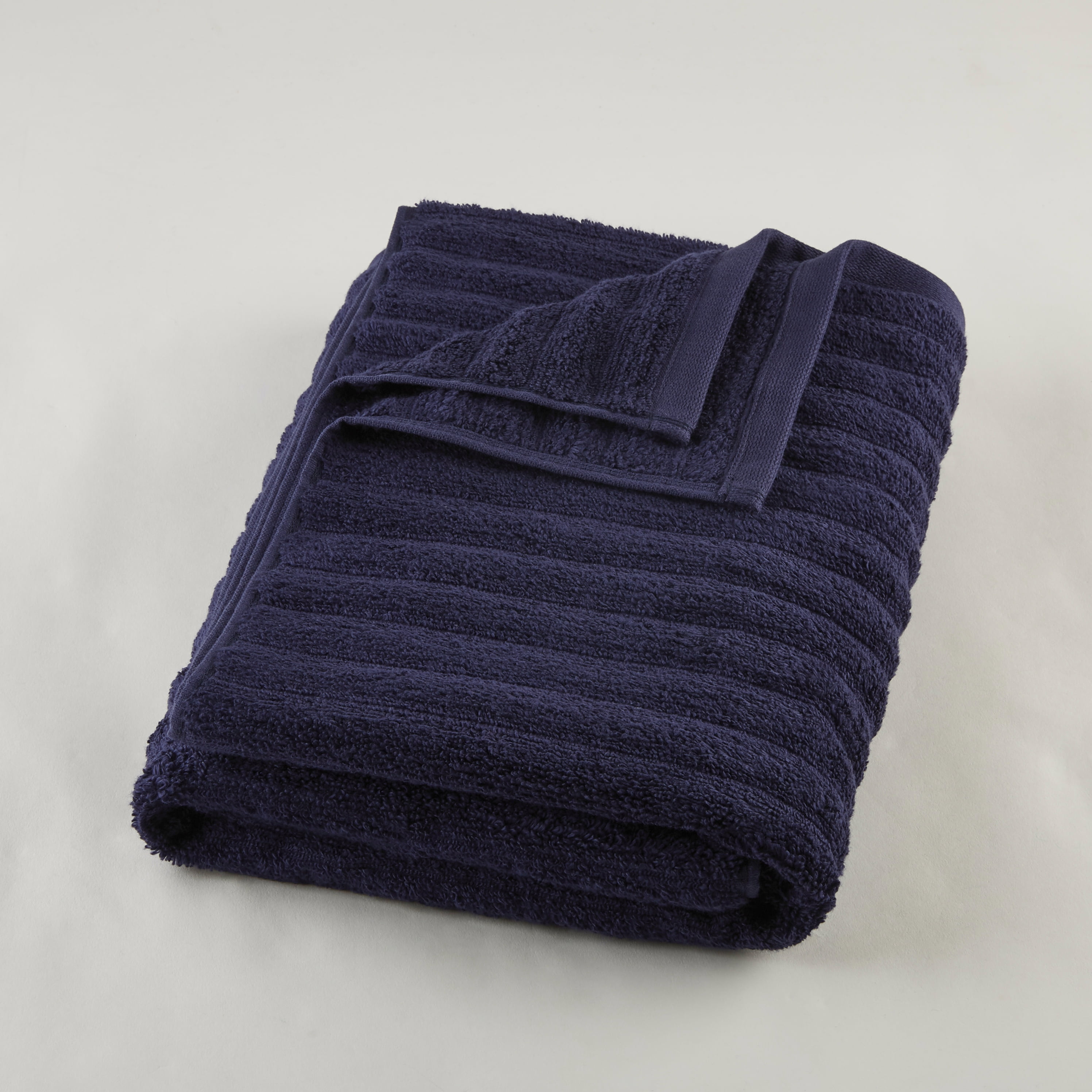 Mainstays Performance Textured Bath Towel, 54" x 30", Navy