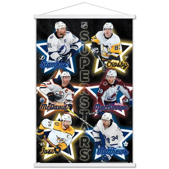 NHL League - Superstars 22 Wall Poster with Magnetic Frame, 22.375" x 34"