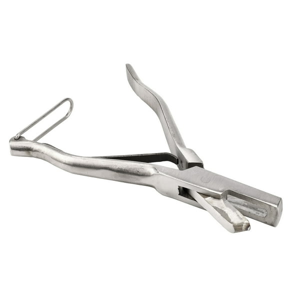 Ear Tag Plier, Sturdy Durable Stainless Steel Livestock Ear Tag, Animal Identification Livestock Ear Tag Plier with Storage Buckle for Livestock Pigs, Sheep, Goats, Cattles, Cows