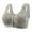 Grey, variant on UngA Women's Bralette Front Closure Bras Seamless Wireless Comfort Supportive No Underwire Convenient Mastectomy Bralettes White,42