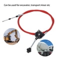 thumbnail image 3 of Controller Throttle Assembly Cable, Corrosion Resistance Fast Control 4.5m Manual Throttle Cable Stainless Steel Joint PU Tube  for Excavator, 3 of 7