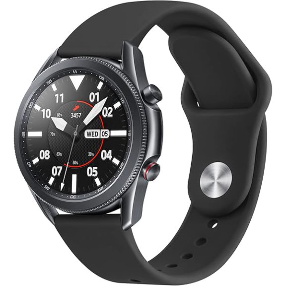 xixishop Band for Samsung Galaxy Watch 3 Bands 45mm Women Men, 22mm Adjustable Soft Silicone Sport Strap Replacement Band for Galaxy Watch 3 45mm